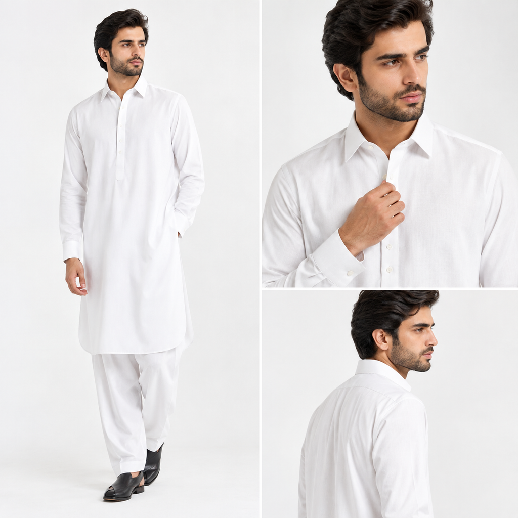 NABAT White Wash & Wear Unstitched Suit