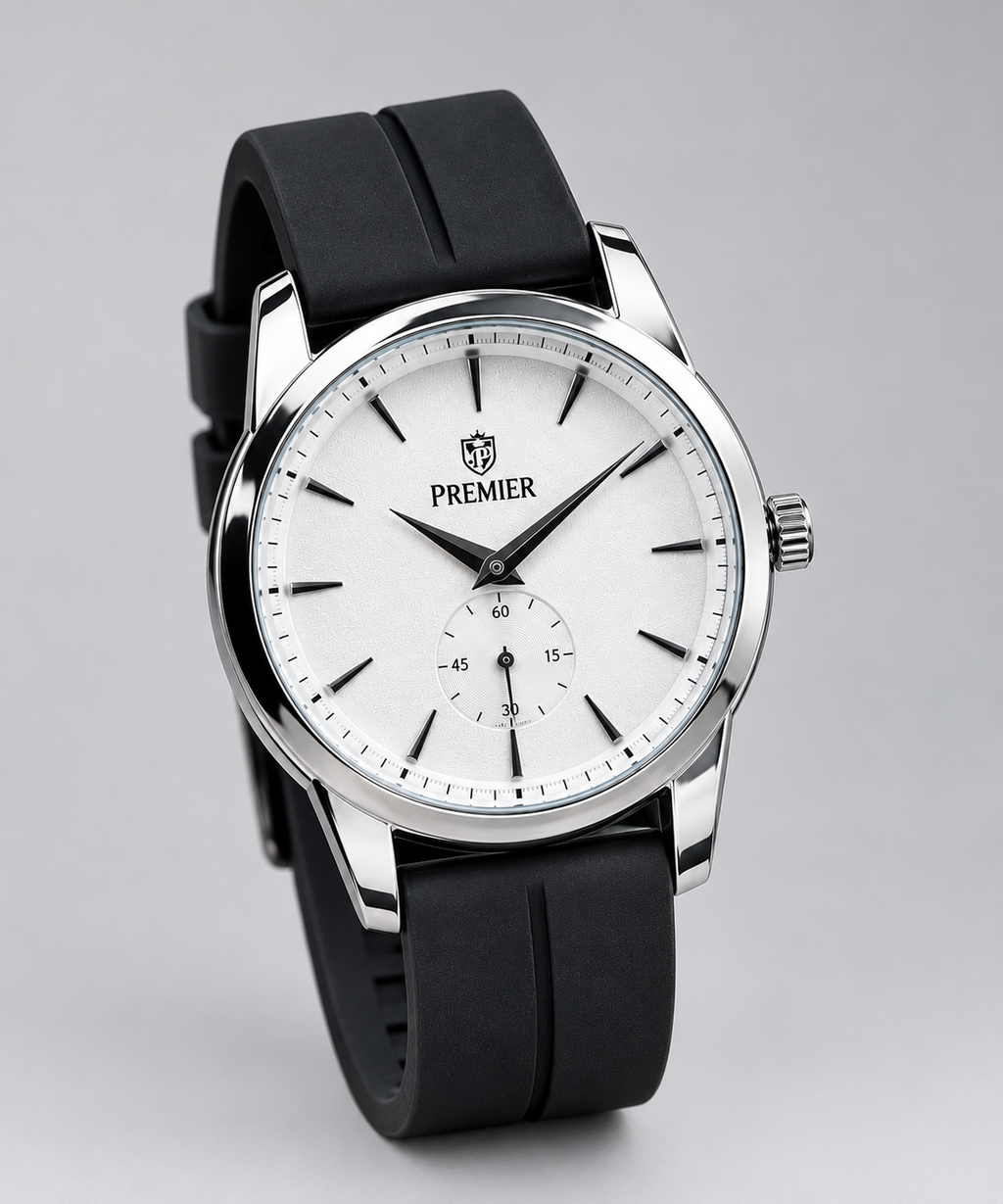Luxury Minimalist Sub-Dial Silicone Strap Men's Watch