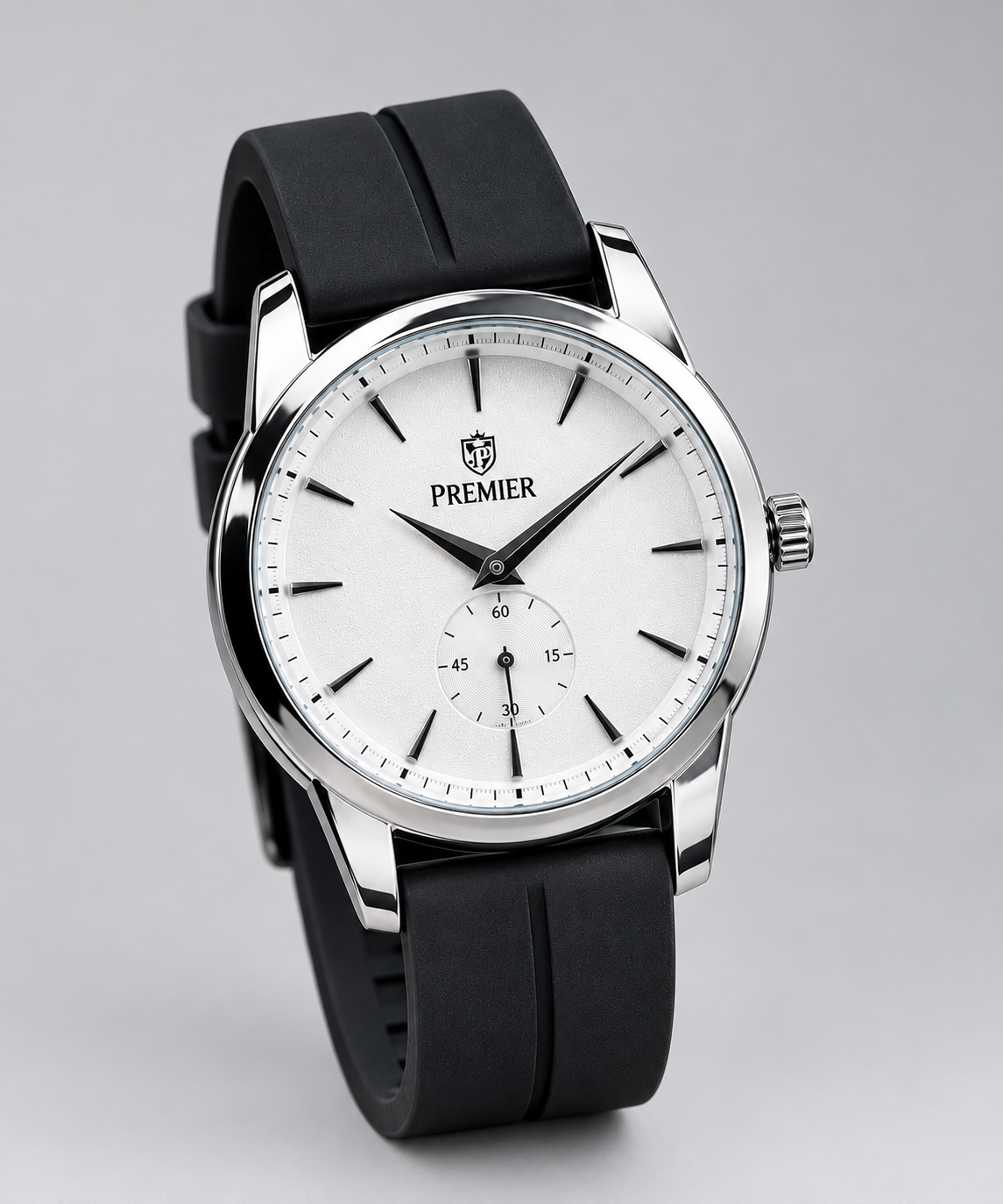 Luxury Minimalist Sub-Dial Silicone Strap Men's Watch