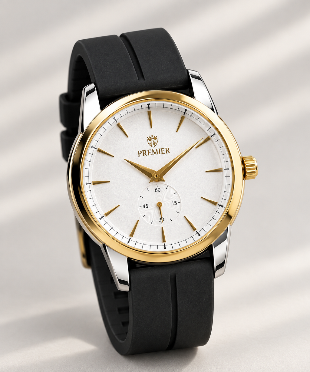 Luxury Minimalist Sub-Dial Silicone Strap Men's Watch