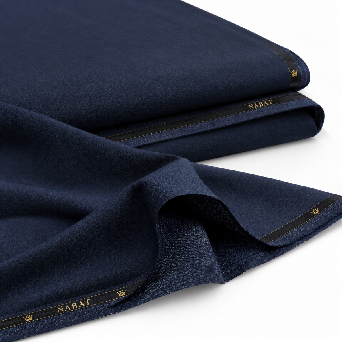 NABAT Navy Blue Wash & Wear Unstitched Suit