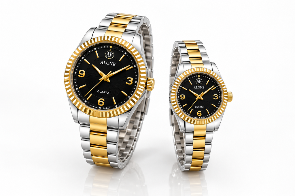 NABAT Classic Two-Tone Couple Watch Set