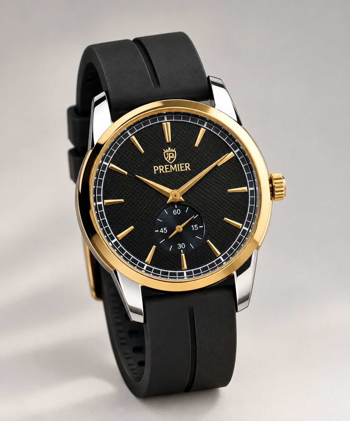 Luxury Minimalist Sub-Dial Silicone Strap Men's Watch