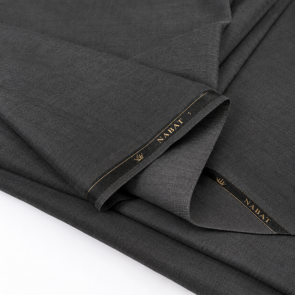 NABAT Dark Grey Wash & Wear Unstitched Suit