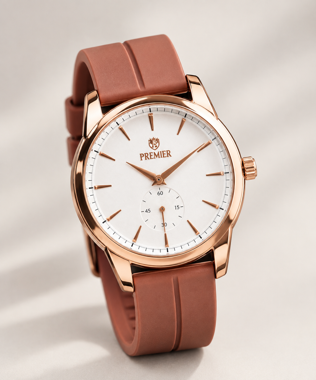 Luxury Minimalist Sub-Dial Silicone Strap Men's Watch