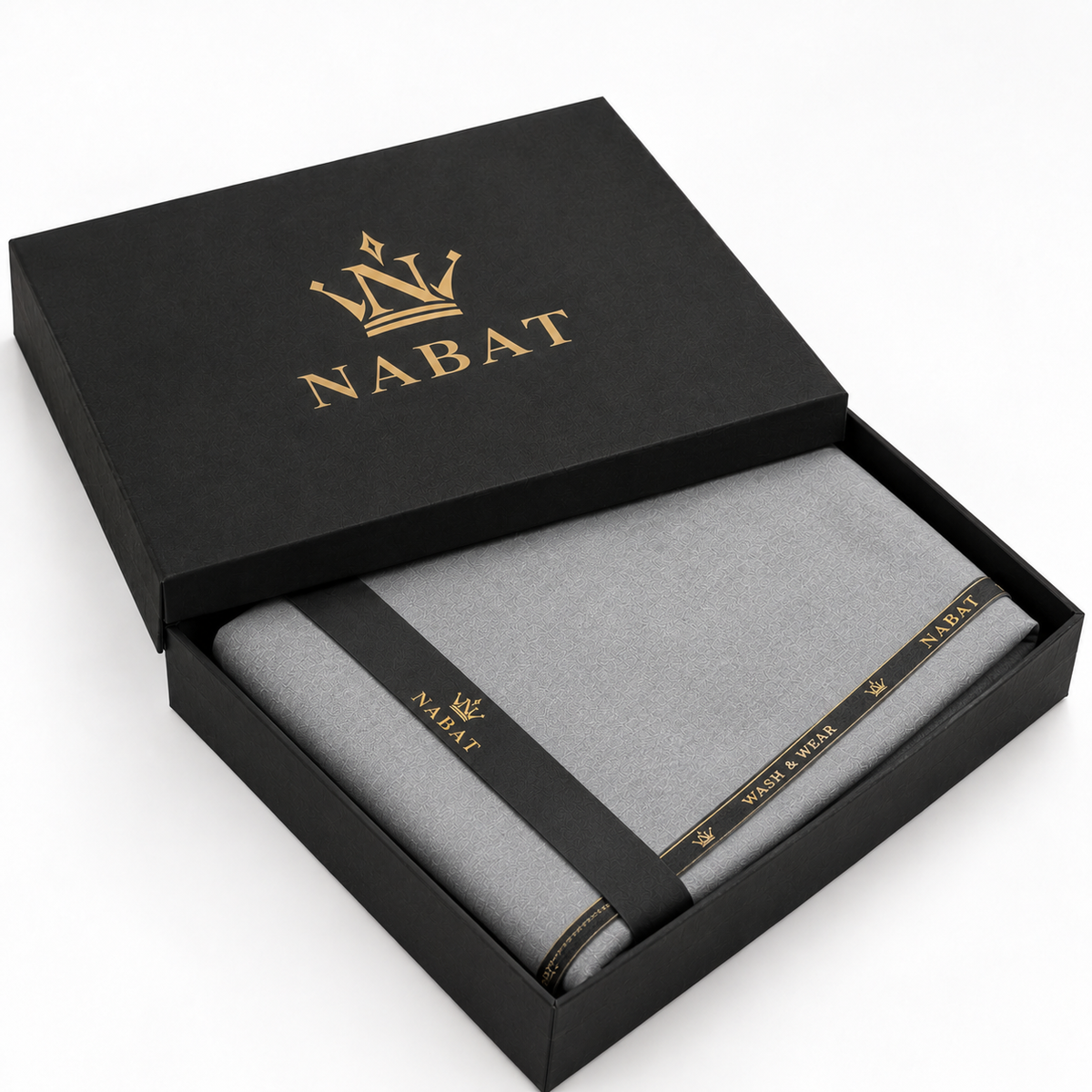 NABAT Light Grey Wash & Wear Unstitched Suit
