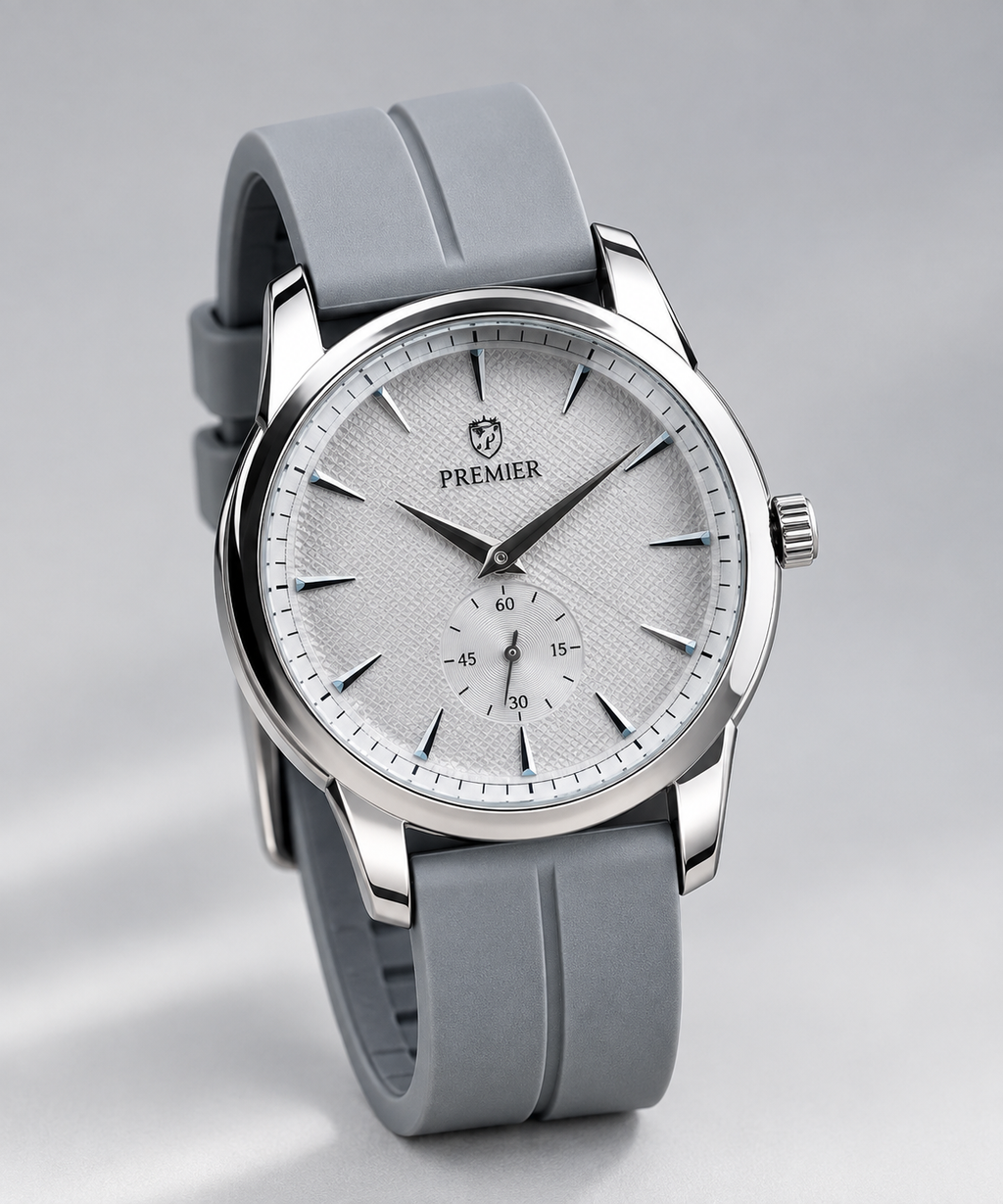 Luxury Minimalist Sub-Dial Silicone Strap Men's Watch