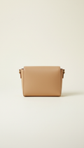 Compact crossbody bag in soft sand