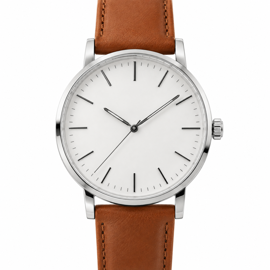 Minimalist Classic Brown Leather Watch