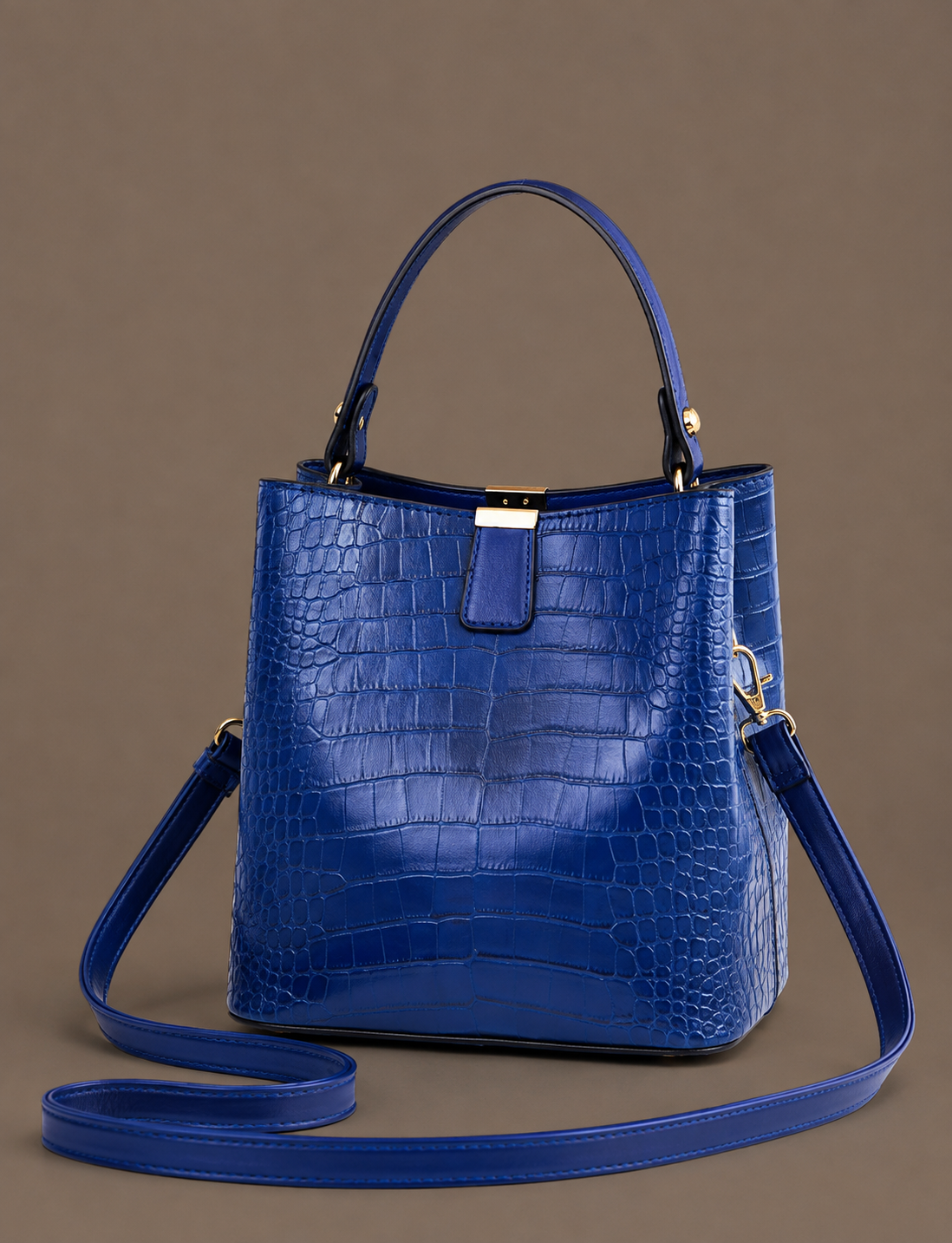 LuxeCarry Vintage Stone Pattern Leather Shoulder & Crossbody Bag