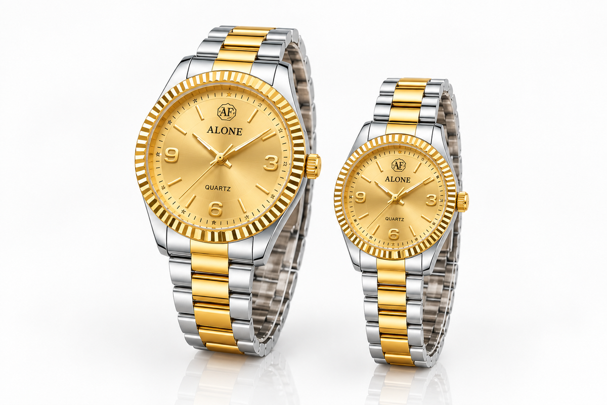 NABAT Classic Two-Tone Couple Watch Set