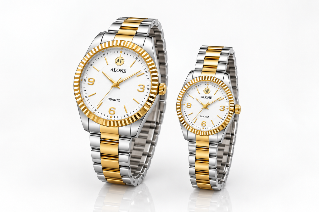 NABAT Classic Two-Tone Couple Watch Set