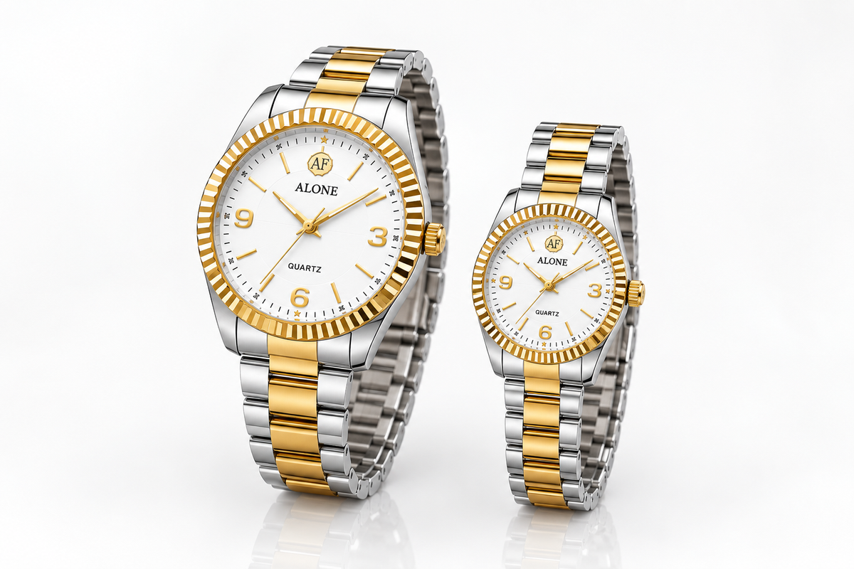 NABAT Classic Two-Tone Couple Watch Set