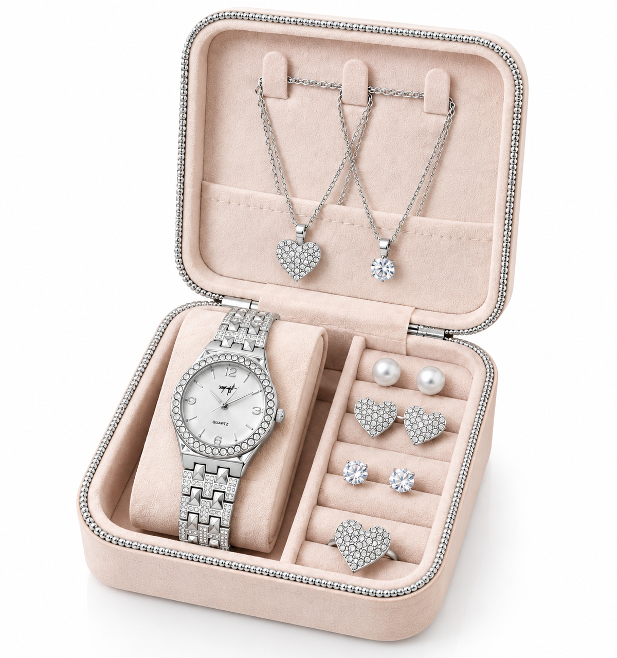 NABAT Luxury Women's Watch & Jewelry Gift Box Set