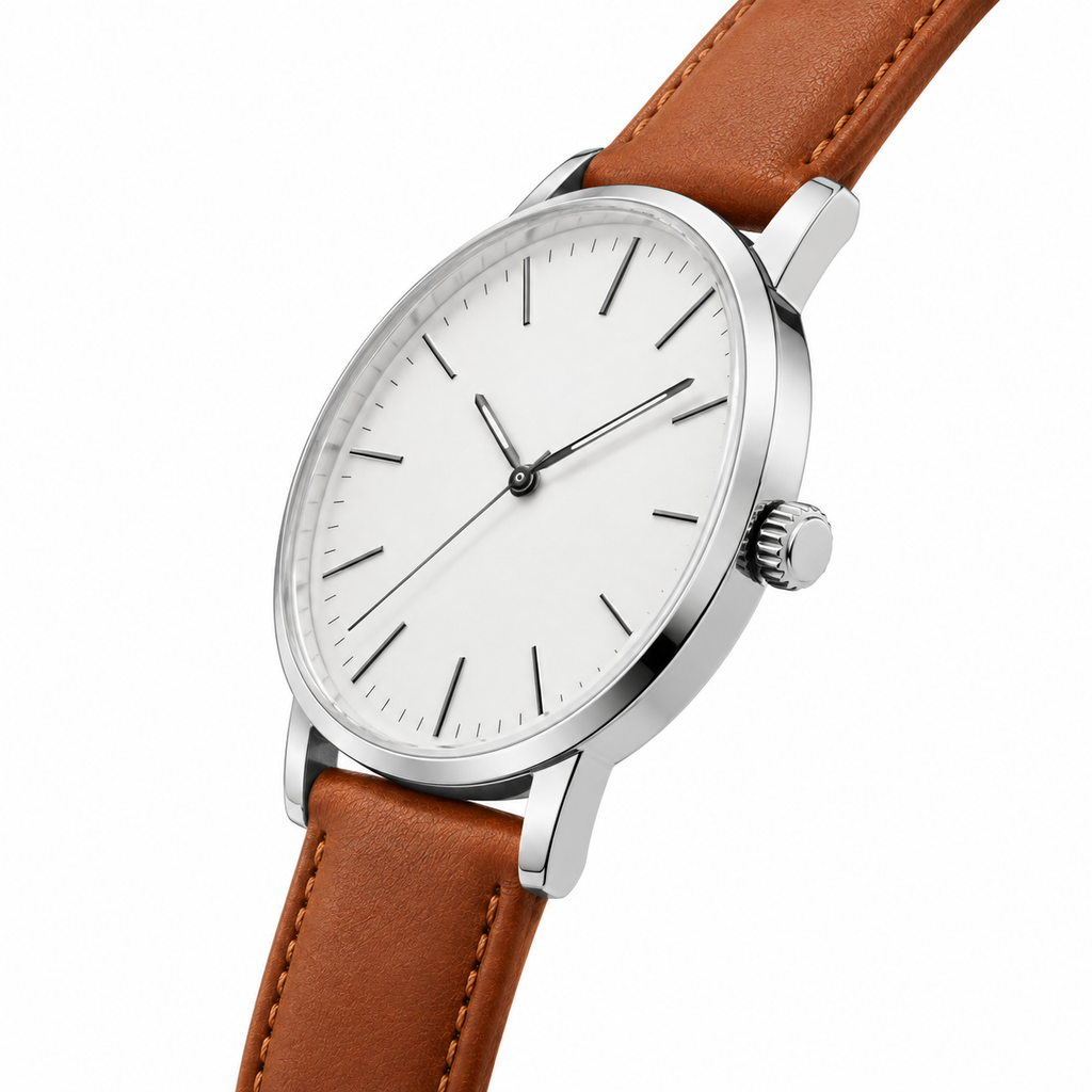 Minimalist Classic Brown Leather Watch