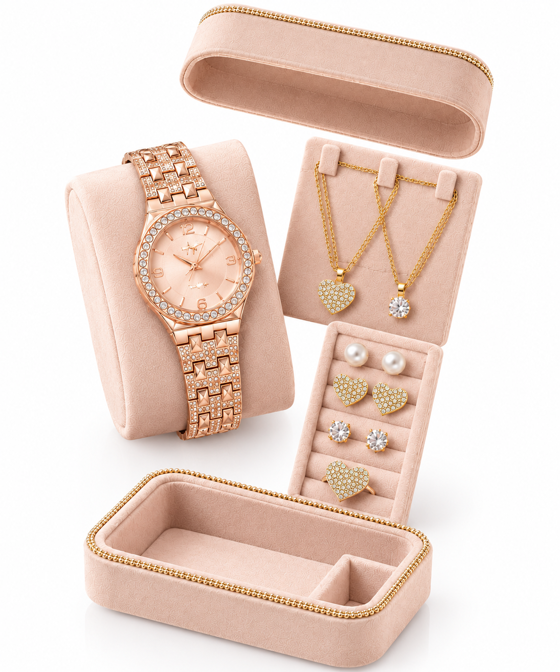 NABAT Luxury Women's Watch & Jewelry Gift Box Set