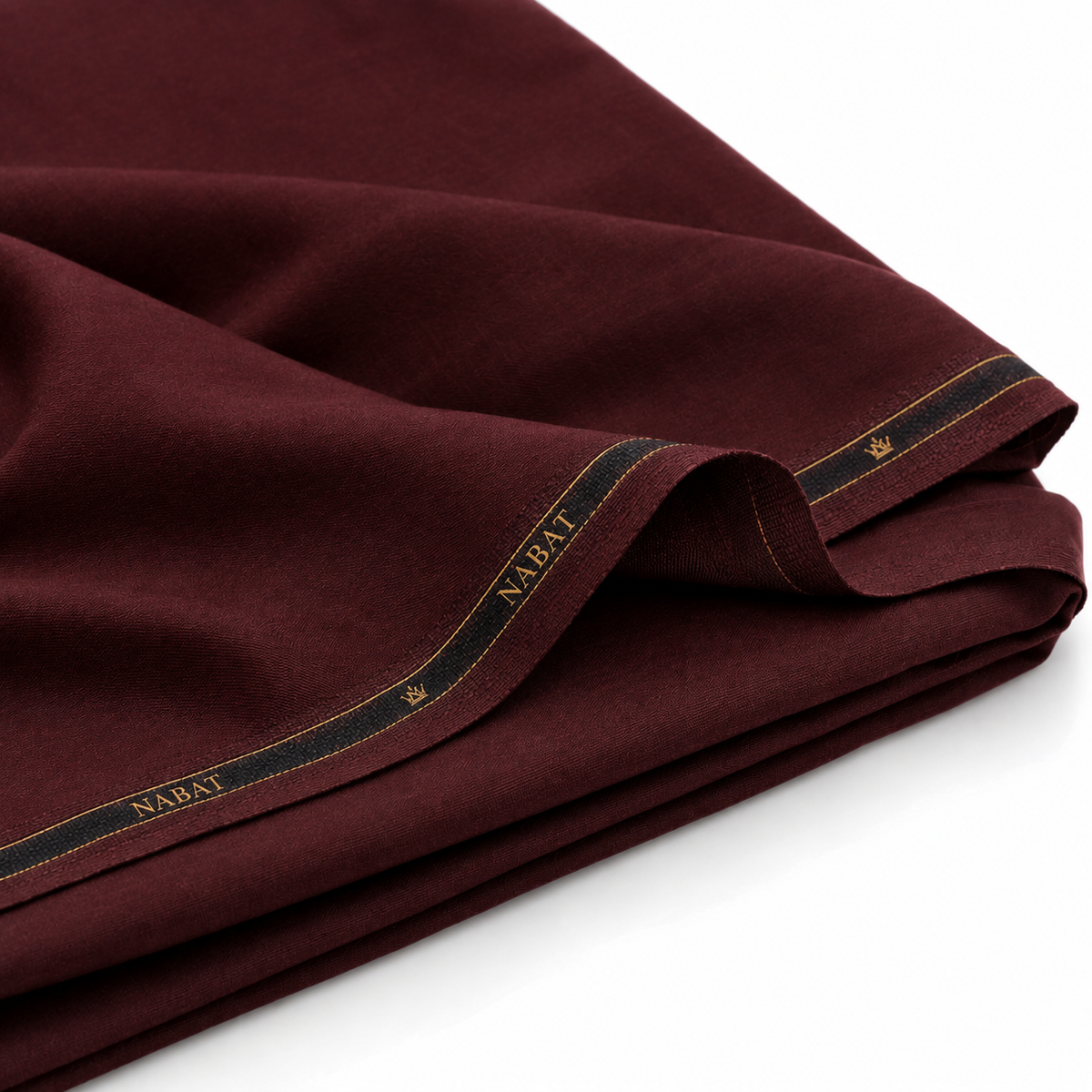 NABAT Maroon Wash & Wear Unstitched Suit